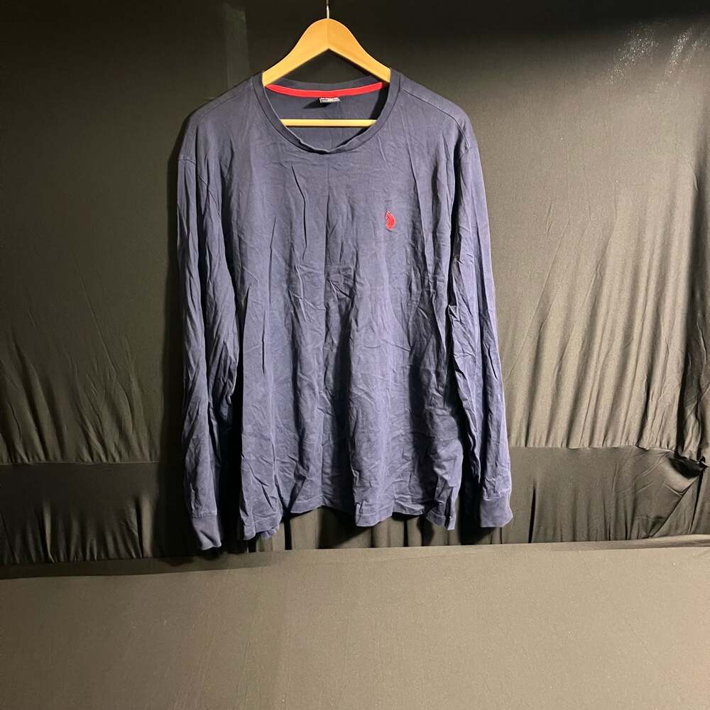 U.S. Polo Assn. Men's Blue Long Sleeve Crewneck T-Shirt Size 2XL